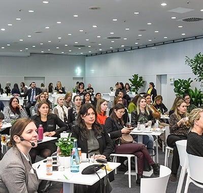 Audience during session at Women's Networking Breakfast at Fi Europe