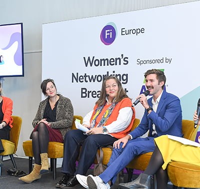 Panel discussion at Women's Networking Breakfast at Fi Europe