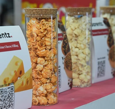 Products on display at exhibitor stand