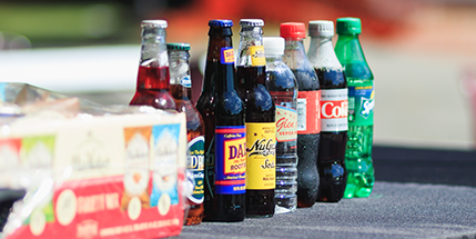 different kinds of soft drinks