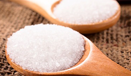 salt on wooden spoon