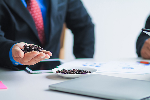 coffee beans showcase