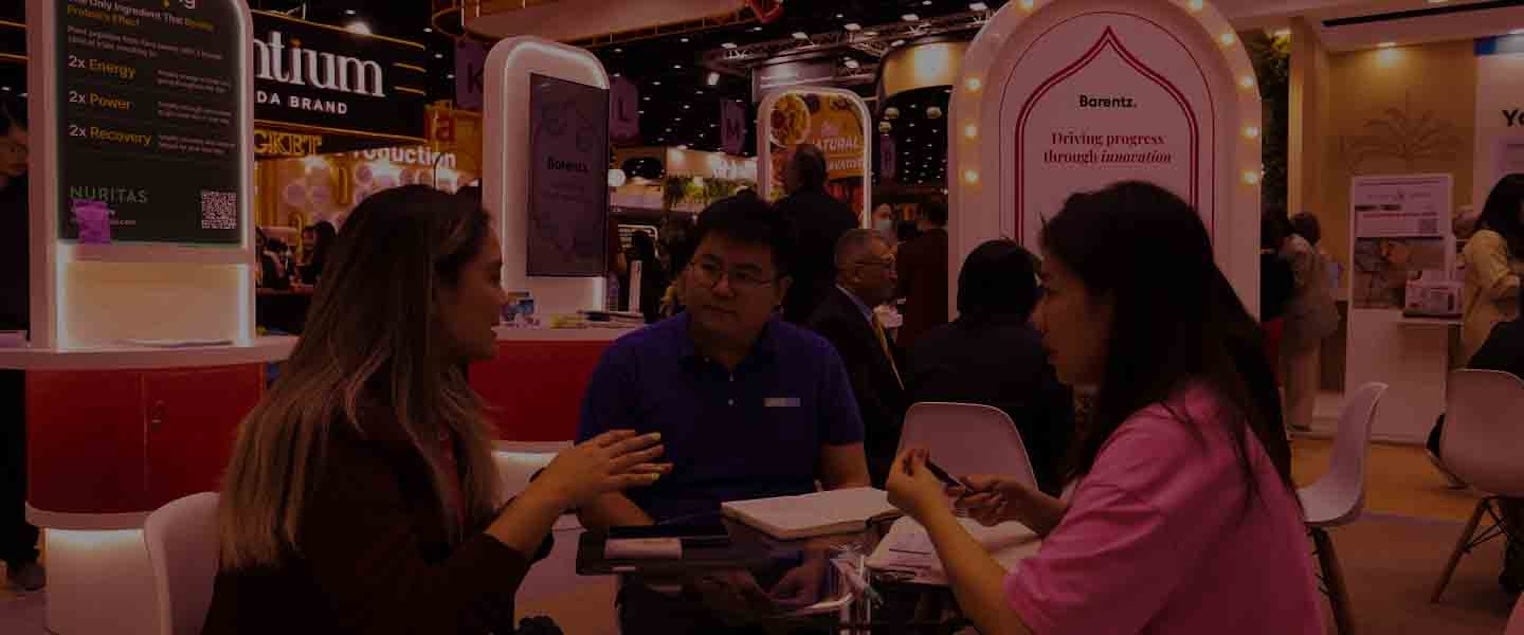 Busy exhibiting stands