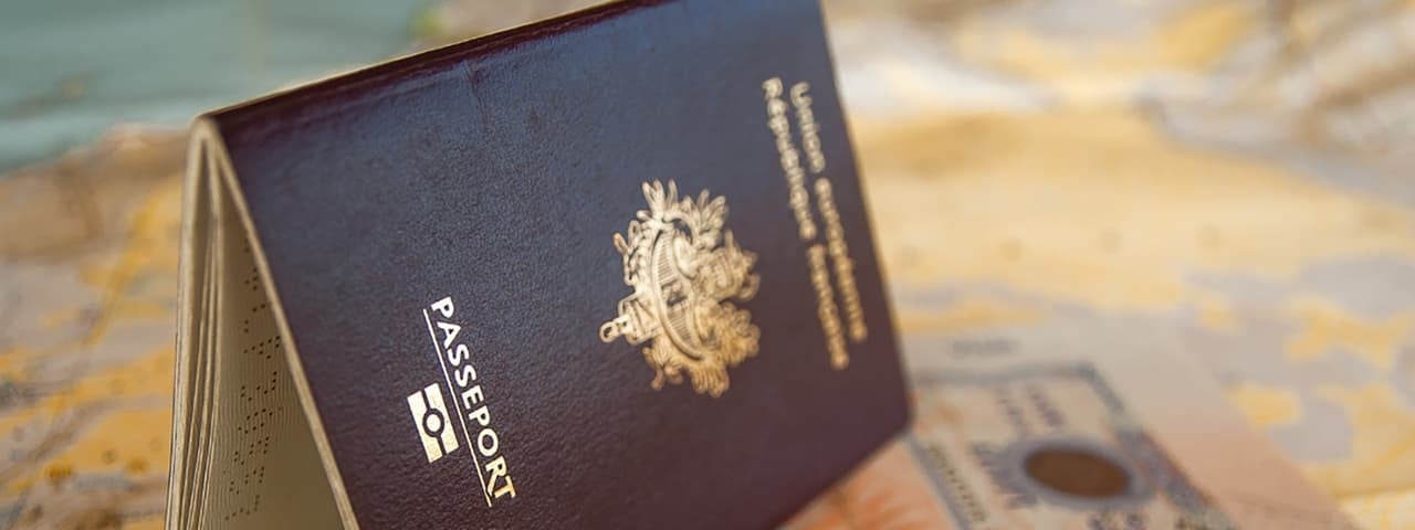 Photo of a passport