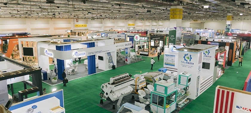 show floor during build at Fi Africa 