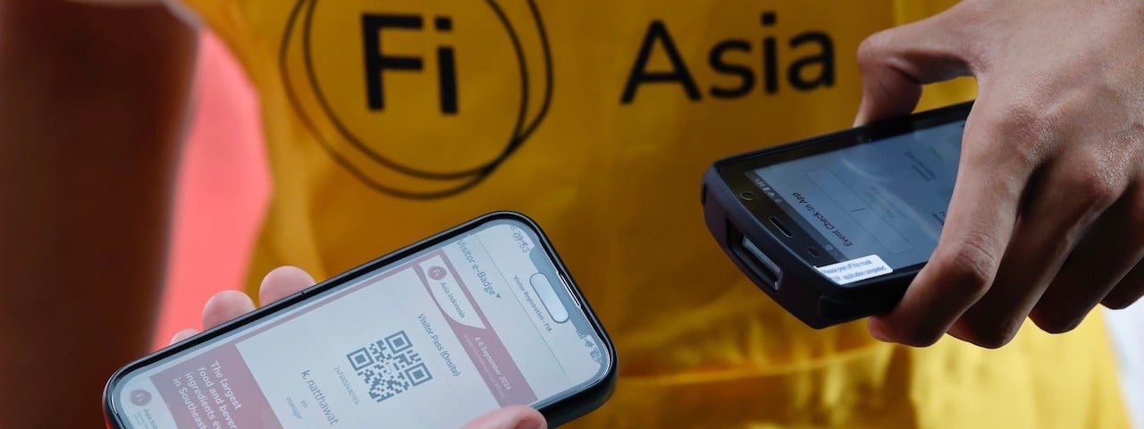 QR code scanning at Fi Asia Indonesia