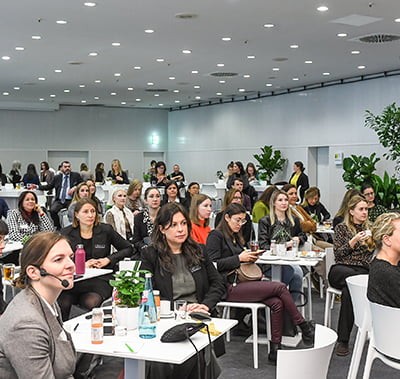 Audience during session at Women's Networking Breakfast at Fi Europe