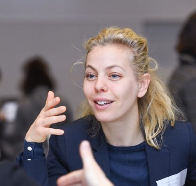 Visitor during session at Women's Networking Breakfast at Fi Europe