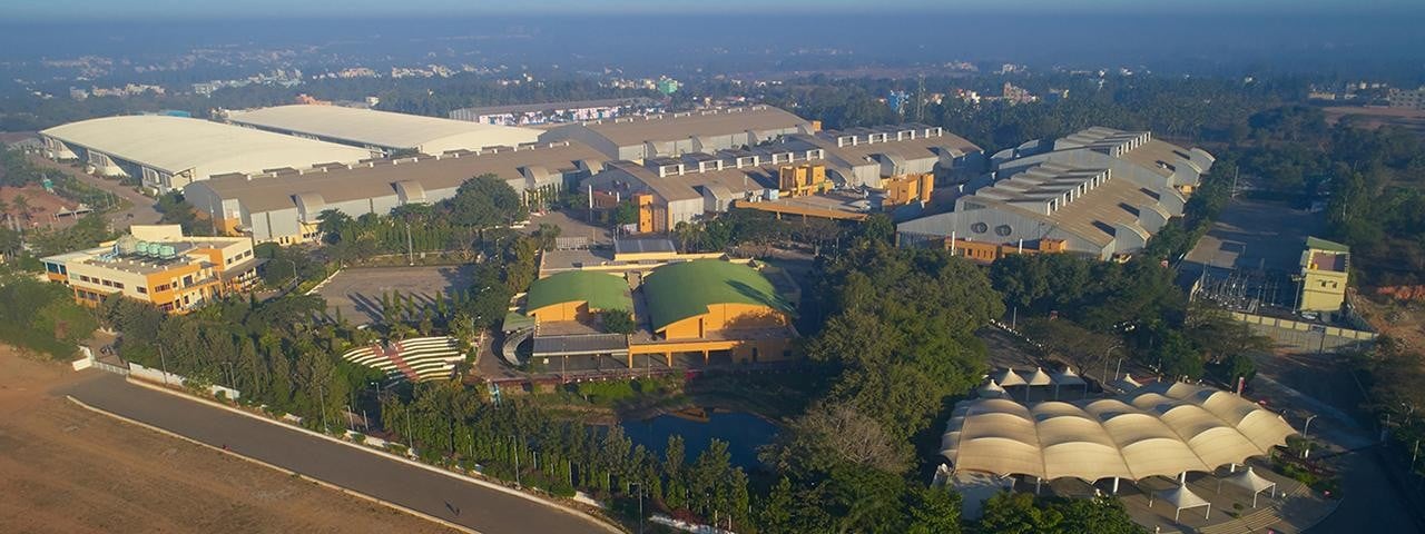 Bengaluru expo aerial shot