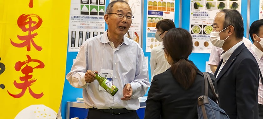 meeting on a stand at Hi Japan