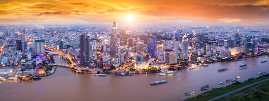 Ho Chi Minh aerial view
